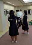 中学生が鳥取短期大学絣美術館で総合的な学習を行いました